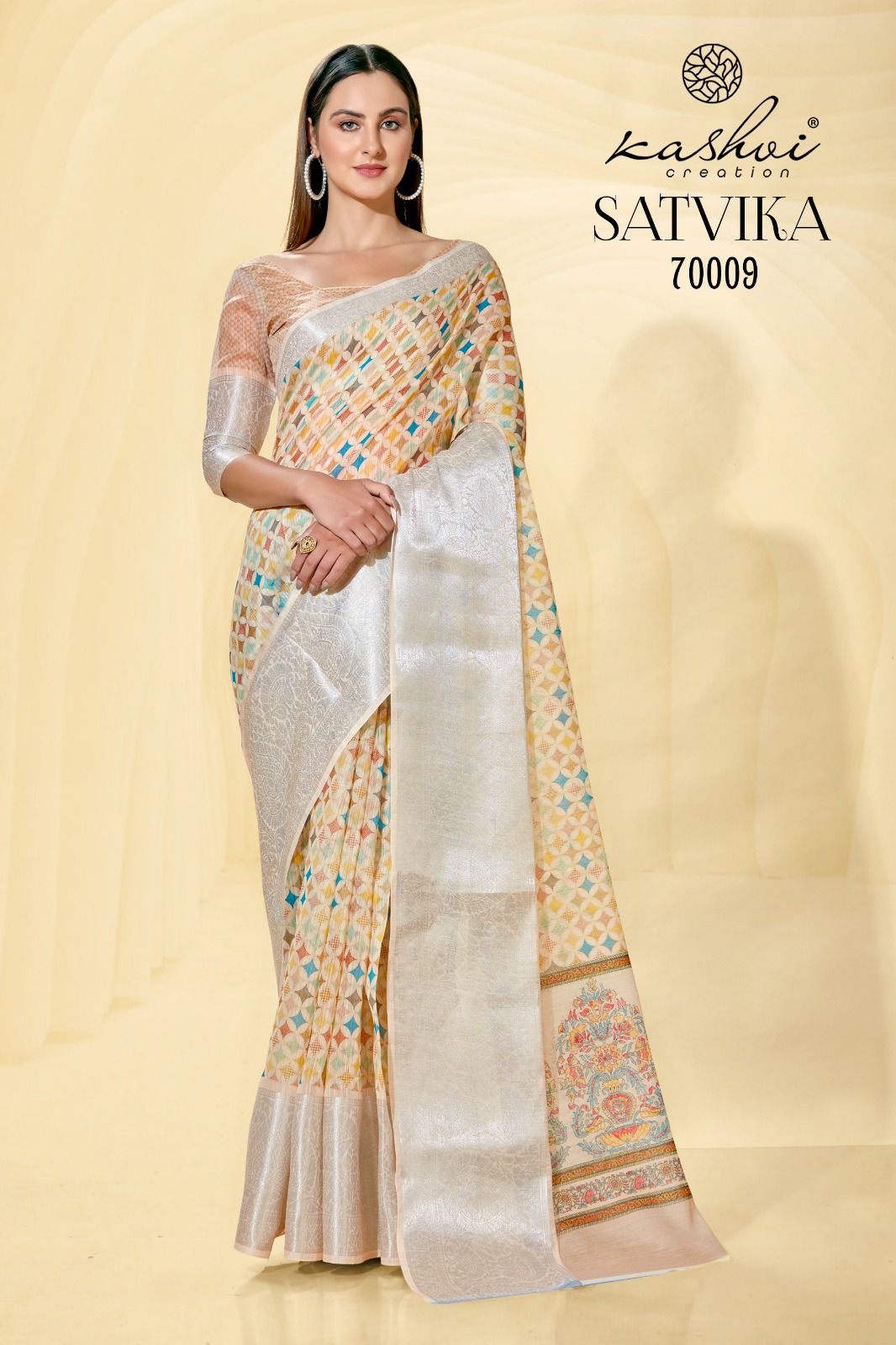 Satvika By Kashvi Printed Sarees Catalog
